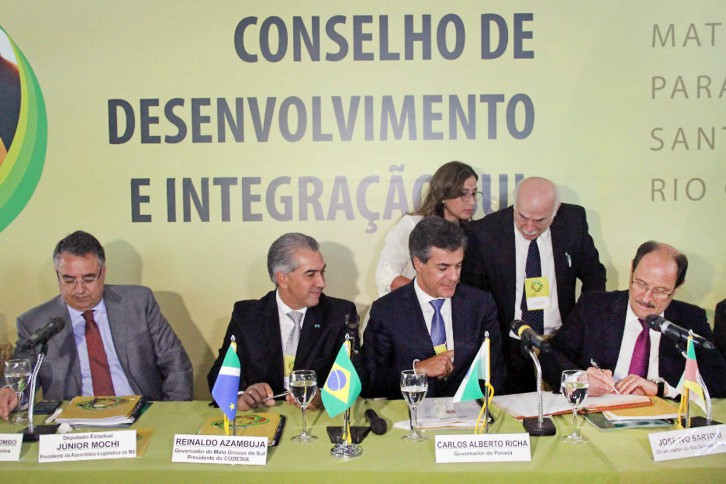 Na foto, reunião de Governadores na Codesul, 2015. Foto: Chico Ribeiro/Especial/Palácio Piratini