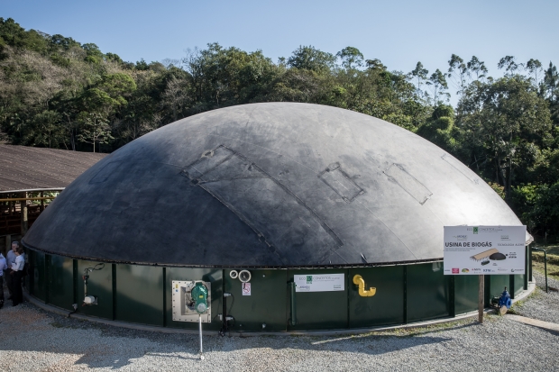 Na foto, Usina de Biogás em Pomerode, Santa Catarina. Foto: Edu Santos.