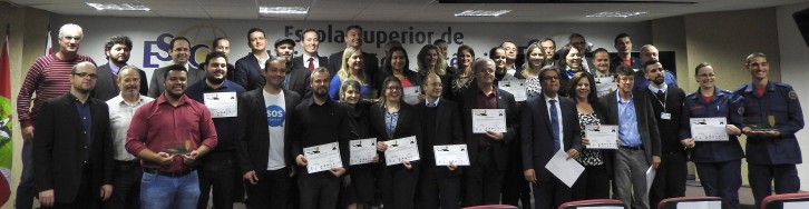 Na foto, as 21 ações qualificadas como Boas Práticas em Gestão Pública na temática Transparência com Cidadania. Foto: Gustavo Vaz, Assessoria de Comunicação da Udesc Esag.